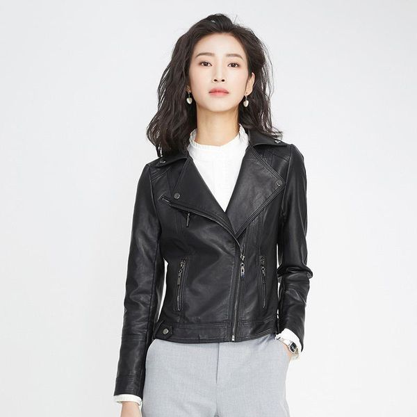women's jackets leather 2021 spring and autumn slim lapel zipper motorcycle pu jacket all-match fashion en*, Black;brown
women's jackets leather 2021 spring and autumn slim lapel zipper motorcycle pu jacket all-match fashion en*, Black;brown