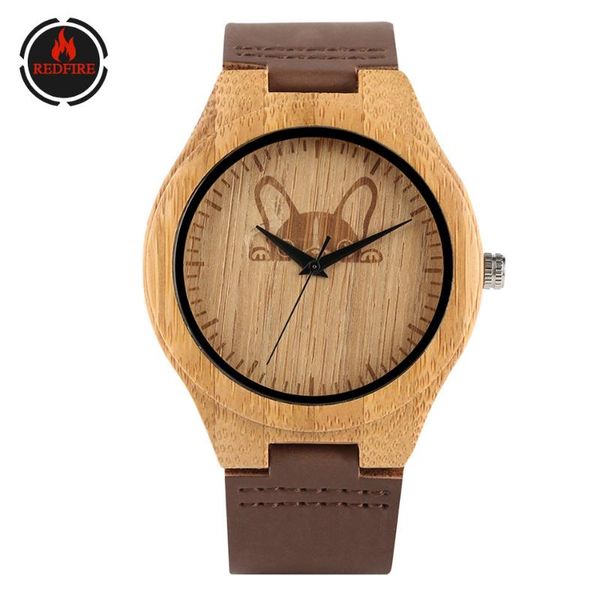 wristwatches redfire etching lovely dog display bamboo wood men's watches genuine leather watch strap casual simple mens quartz, Slivery;brown 
wristwatches redfire etching lovely dog display bamboo wood men's watches genuine leather watch strap casual simple mens quartz, Slivery;brown