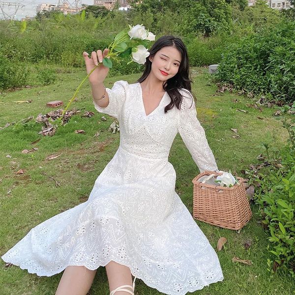 casual dresses vintage romance one piece white dress midi v neck flower hollow out lace crochet robe vestido high end, Black;gray
casual dresses vintage romance one piece white dress midi v neck flower hollow out lace crochet robe vestido high end, Black;gray