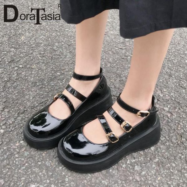 doratasia new fashion female shallow mary janes pumps sweet autumn pumps women platform wedges med heels buckle shoes woman, Black
doratasia new fashion female shallow mary janes pumps sweet autumn pumps women platform wedges med heels buckle shoes woman, Black