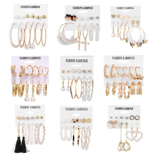dangle & chandelier ainameisi fashion gold hoop earrings set ladies temperament simple irregular pearl butterfly six-piece, Silver
dangle & chandelier ainameisi fashion gold hoop earrings set ladies temperament simple irregular pearl butterfly six-piece, Silver
