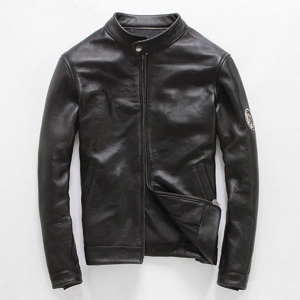 men's leather & faux genuine jacket men real sheepskin coat spring autumn motorcycle outerwear casaco masculino 11 mf031, Black
men's leather & faux genuine jacket men real sheepskin coat spring autumn motorcycle outerwear casaco masculino 11 mf031, Black