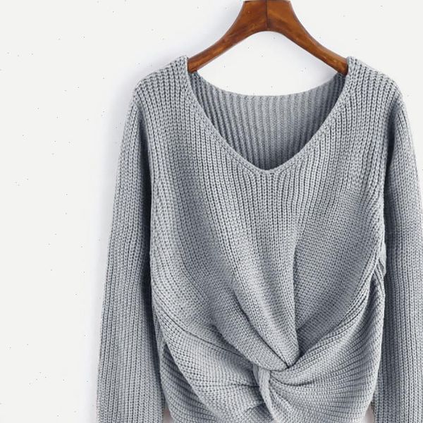 women sweater bottoming long sleeve solid color v neck cross knotted panel sweater women pullovers winter jumpers 38, White;black
women sweater bottoming long sleeve solid color v neck cross knotted panel sweater women pullovers winter jumpers 38, White;black