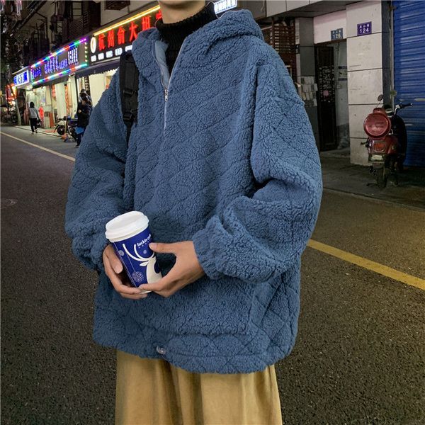 2021 new winter thick lamb wool hoodies men's warm fashion casual hooded sweatshirt men streetwear hip-hop korean pullover hoodie mens, Black
2021 new winter thick lamb wool hoodies men's warm fashion casual hooded sweatshirt men streetwear hip-hop korean pullover hoodie mens, Black