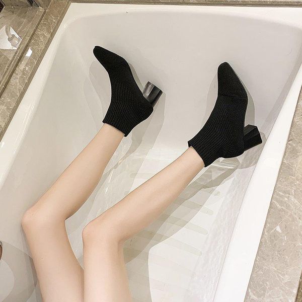 boots 2021 spring and autumn socks square toe knitted fabric pumps short ankle m1548, Black
boots 2021 spring and autumn socks square toe knitted fabric pumps short ankle m1548, Black