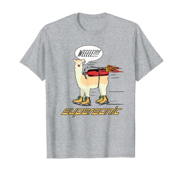 adorable llama shirt supersonic ice skating funny gift shirt, White;black 
adorable llama shirt supersonic ice skating funny gift shirt, White;black