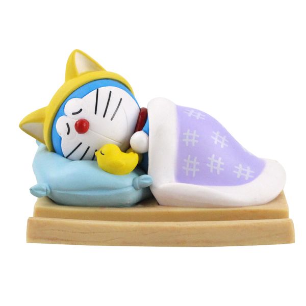 6cm Anime Doraemon Phone Holder Sleeping Doraemon Figure Toys Car Decoration Model Doll