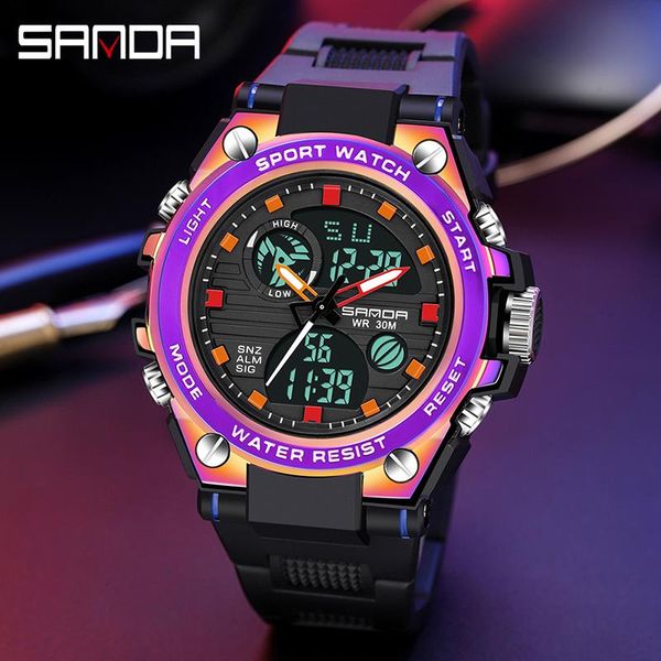 wristwatches sanda casual fashion men's dual display quartz waterproof watch automatic date led luminous sports orologio da uomo, Slivery;brown
wristwatches sanda casual fashion men's dual display quartz waterproof watch automatic date led luminous sports orologio da uomo, Slivery;brown