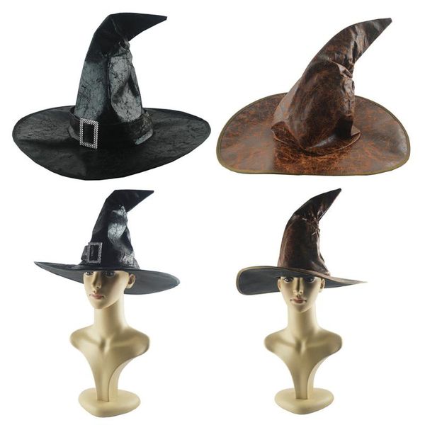 wide brim hats halloween leather witch hat fashion party cosplay costume accessory kids favor decoration cap dress props, Blue;gray
wide brim hats halloween leather witch hat fashion party cosplay costume accessory kids favor decoration cap dress props, Blue;gray