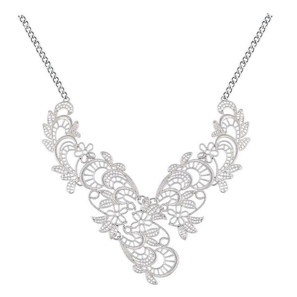 pendant necklaces trendy necklace for women zinc alloy lace hollow, Silver
pendant necklaces trendy necklace for women zinc alloy lace hollow, Silver
