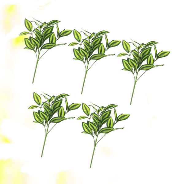 5pcs vivid simulation plant lifelike 5-branch green plant leaf pgraphy props diy craft for home decoration
5pcs vivid simulation plant lifelike 5-branch green plant leaf pgraphy props diy craft for home decoration