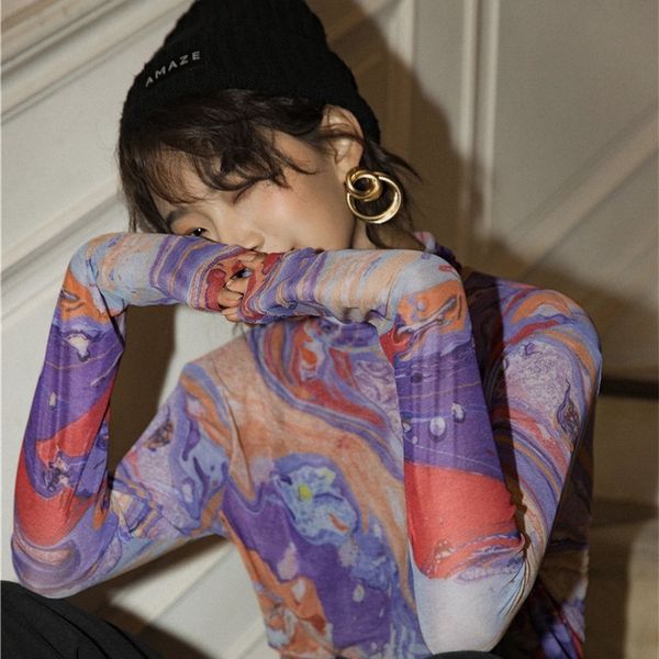 2021 id print turtle neck mesh women long sleeve t purple tee shirt femme spring new arrival 05ct, White
2021 id print turtle neck mesh women long sleeve t purple tee shirt femme spring new arrival 05ct, White