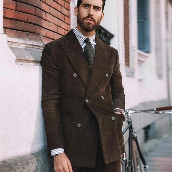 men's suits & blazers brown corduroy smart casual men work wear business costume homme 2 pieces jacket with pants terno masculino slim, White;black
men's suits & blazers brown corduroy smart casual men work wear business costume homme 2 pieces jacket with pants terno masculino slim, White;black