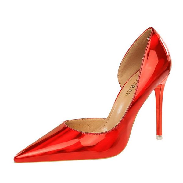 european and metallic stiletto high-heeled mouth pointed finger at hollow foot female shoes ityv, Black
european and metallic stiletto high-heeled mouth pointed finger at hollow foot female shoes ityv, Black