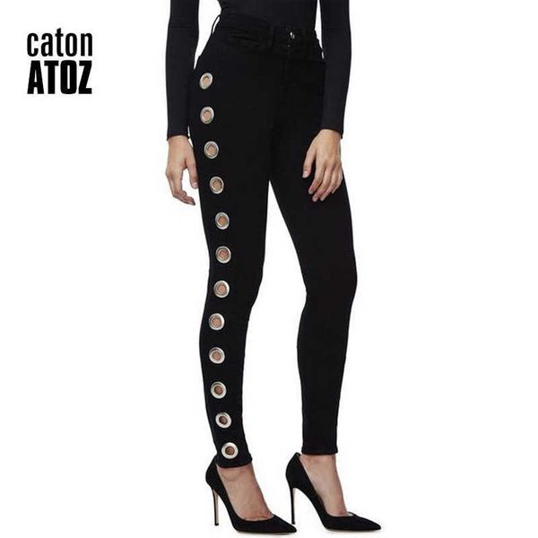 catonatoz 2167 high street side eyelets jeans black skinny denim women pants female for woman 210927, Blue
catonatoz 2167 high street side eyelets jeans black skinny denim women pants female for woman 210927, Blue