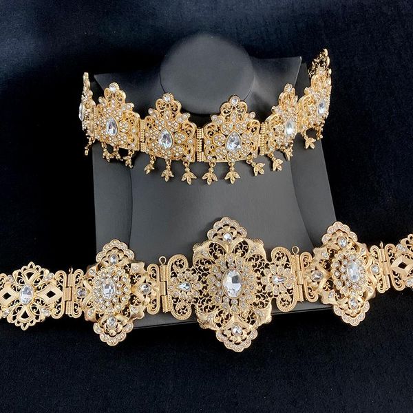earrings & necklace arab moroccan bridal jewelry set crown rhinestone national wedding bijoux 2021, Silver
earrings & necklace arab moroccan bridal jewelry set crown rhinestone national wedding bijoux 2021, Silver