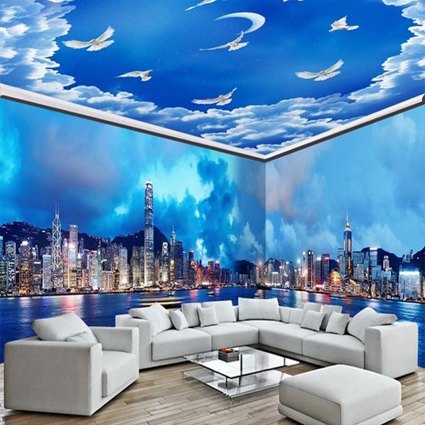 wallpapers custom 3d mural modern city buildings night landscape blue sky po wallpaper for ceiling wall bedroom living room decoration
wallpapers custom 3d mural modern city buildings night landscape blue sky po wallpaper for ceiling wall bedroom living room decoration