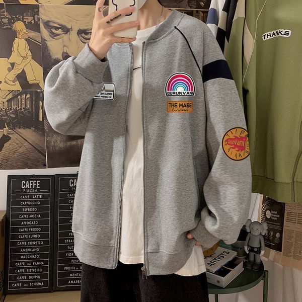 autumn and winter 2021 new cardigan sweater jacket men's korean loose personality youth couple sports coat, Black;brown
autumn and winter 2021 new cardigan sweater jacket men's korean loose personality youth couple sports coat, Black;brown