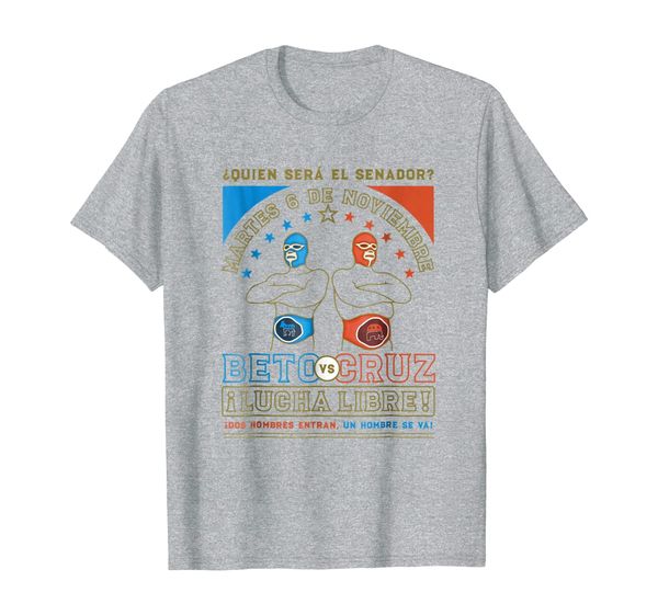 beto vs. cruz lucha libre texas senate election t-shirt, White;black
beto vs. cruz lucha libre texas senate election t-shirt, White;black