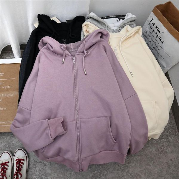 women's hoodies & sweatshirts zip-up women korean style vintage solid color long sleeve oversized hooded sweatshirt lady casual large c, Black
women's hoodies & sweatshirts zip-up women korean style vintage solid color long sleeve oversized hooded sweatshirt lady casual large c, Black
