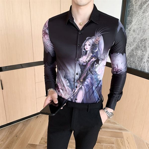 black/white shirt 2021 all game fall new sleeve long korean men's clothes thin fine print blouse nvq8, Black;brown
black/white shirt 2021 all game fall new sleeve long korean men's clothes thin fine print blouse nvq8, Black;brown
