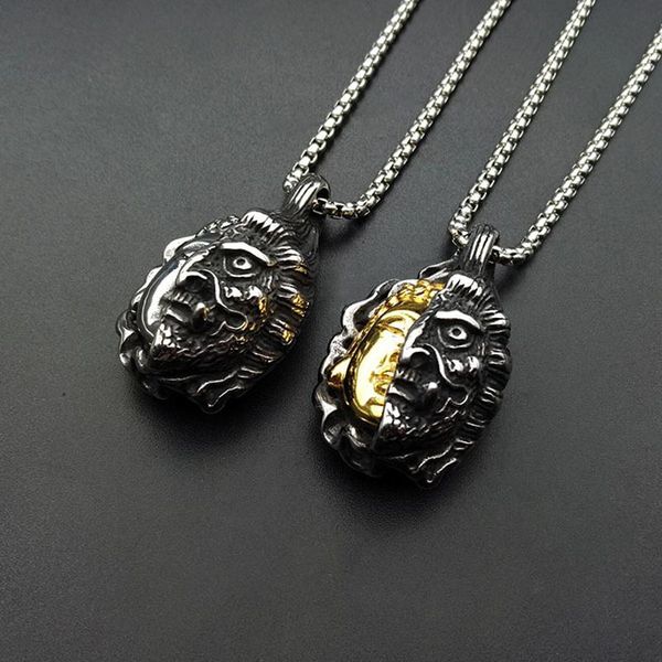 pendant necklaces men necklace stainless steel chain half devil buddha gold retro punk jewelry on the neck wholesale, Silver
pendant necklaces men necklace stainless steel chain half devil buddha gold retro punk jewelry on the neck wholesale, Silver