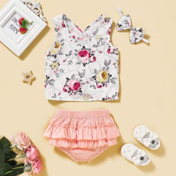 baby girl outfits summer girls sleeveless flower print vest and pink ruffles pants headband toddler girls outfits, White
baby girl outfits summer girls sleeveless flower print vest and pink ruffles pants headband toddler girls outfits, White