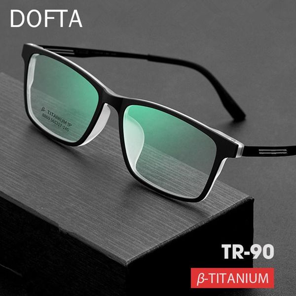 fashion sunglasses frames dofta business pure titanium men glasses frame tr90 ultra light full square myopia optical prescription eyeglasses, Black
fashion sunglasses frames dofta business pure titanium men glasses frame tr90 ultra light full square myopia optical prescription eyeglasses, Black