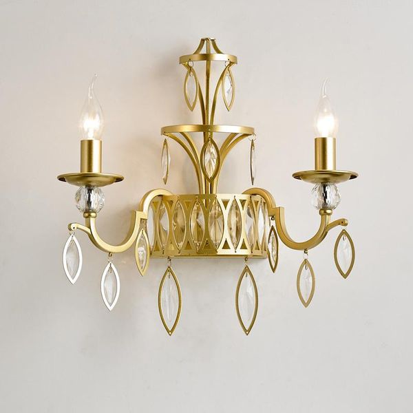 wall lamp modern style country lights living room creative personality bedside iron double-headed gold crystal
wall lamp modern style country lights living room creative personality bedside iron double-headed gold crystal
