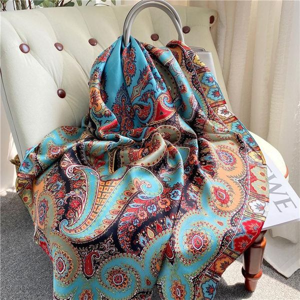 scarves women 100% natural silk square scarf heanband print bufanda headscarf large bandana pure echarpe femme 110x110cm, Blue;gray
scarves women 100% natural silk square scarf heanband print bufanda headscarf large bandana pure echarpe femme 110x110cm, Blue;gray