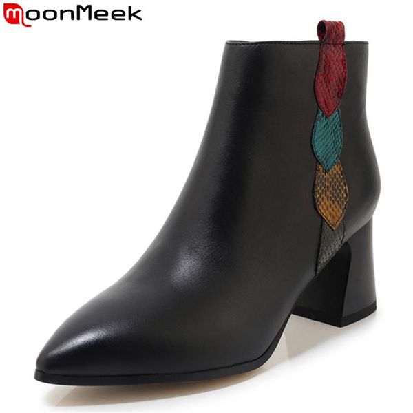 boots moonmeek 2021 big size 33-43 genuine leather ankle pointed toe high heels shoes winter fashion simple women, Black
boots moonmeek 2021 big size 33-43 genuine leather ankle pointed toe high heels shoes winter fashion simple women, Black