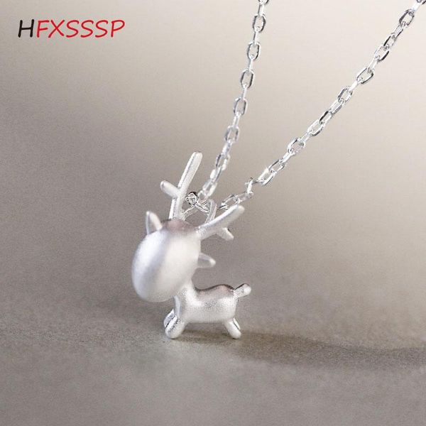 pendant necklaces hfxsssp s925 sterling silver design matte solid cute little elk clavicle chain short necklace gift female jewelry
pendant necklaces hfxsssp s925 sterling silver design matte solid cute little elk clavicle chain short necklace gift female jewelry