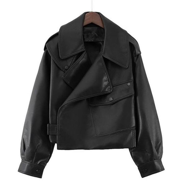 lady new autumn women faux leather jacket pu motorcycle biker red coat turndown collar loose streetwear black punk outerwear
lady new autumn women faux leather jacket pu motorcycle biker red coat turndown collar loose streetwear black punk outerwear