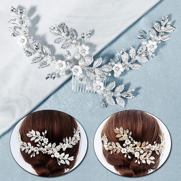 hair clips & barrettes gold silver color pearl crystal wedding combs accessories for bridal flower headpiece women ornaments jewelry, Golden;silver
hair clips & barrettes gold silver color pearl crystal wedding combs accessories for bridal flower headpiece women ornaments jewelry, Golden;silver