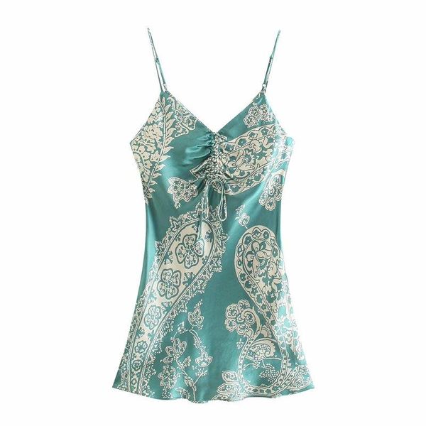 casual dresses 2021 women chic fashion with bow paisley print cozy mini dress vintage v neck adjustable straps female mujer, Black;gray
casual dresses 2021 women chic fashion with bow paisley print cozy mini dress vintage v neck adjustable straps female mujer, Black;gray