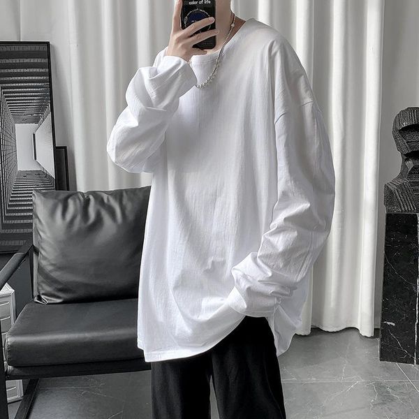 men's t-shirts long-sleeved t-shirt hong kong style solid color cotton casual spring and autumn modelst-shirt, White;black
men's t-shirts long-sleeved t-shirt hong kong style solid color cotton casual spring and autumn modelst-shirt, White;black