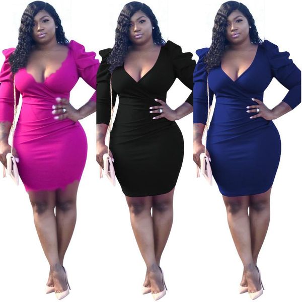 casual dresses puff sleeve dress women v neck black blue elegant mini vestido de mujer robe femme fall clothes, Black;gray
casual dresses puff sleeve dress women v neck black blue elegant mini vestido de mujer robe femme fall clothes, Black;gray