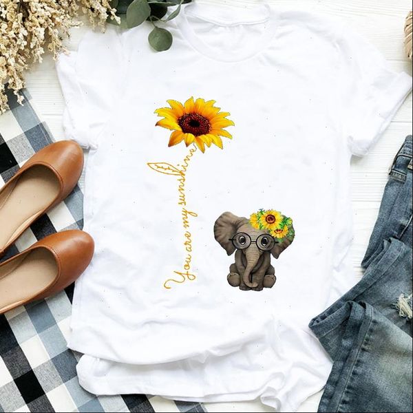 women lady cartoon sunflower elephant printing clothing 90s print tshirt female t tee womens shirt clothes graphic t shirt, White
women lady cartoon sunflower elephant printing clothing 90s print tshirt female t tee womens shirt clothes graphic t shirt, White