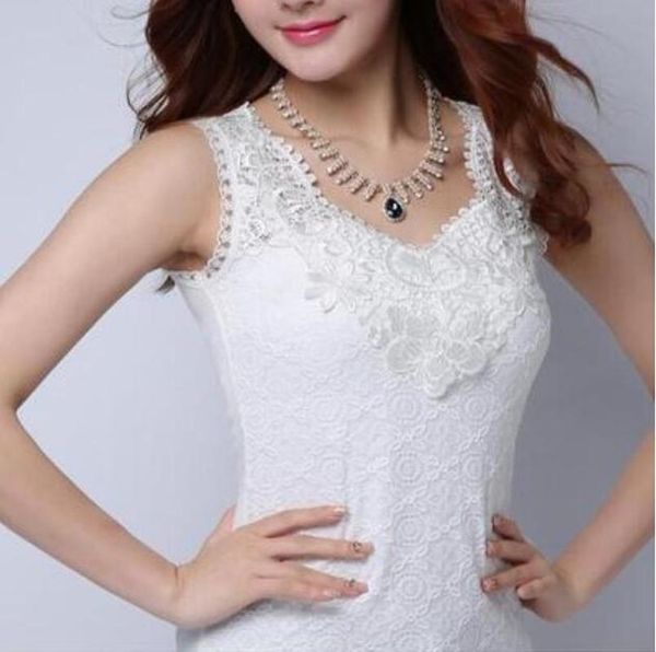 women's blouses & shirts brand lace summer shirt korean plus size tank for women blouse casual clothing, White
women's blouses & shirts brand lace summer shirt korean plus size tank for women blouse casual clothing, White