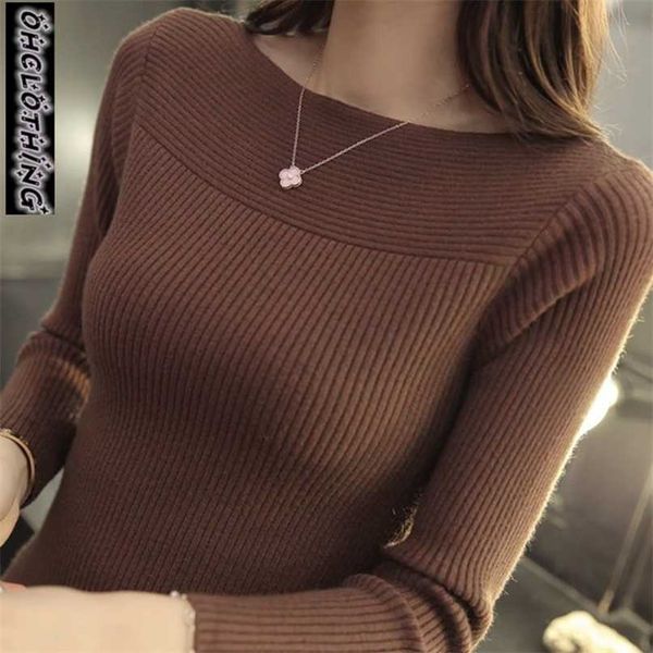 autumn and winter korean women collar sweater all-match long sleeved shirt slim one-neck female thread tight pullover 211011, White;black
autumn and winter korean women collar sweater all-match long sleeved shirt slim one-neck female thread tight pullover 211011, White;black