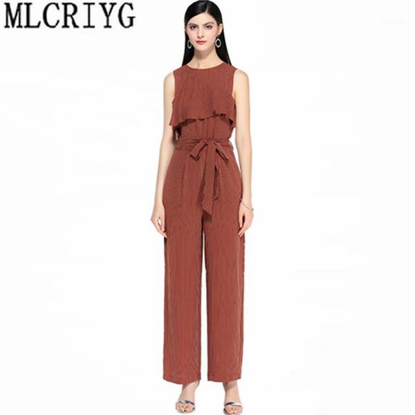 women's jumpsuits & rompers mlcriyg 2021 fashion striped womens jumpsuit sleeveless ruffle summer overalls for women clothes yq120, Black;white
women's jumpsuits & rompers mlcriyg 2021 fashion striped womens jumpsuit sleeveless ruffle summer overalls for women clothes yq120, Black;white