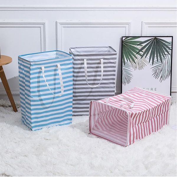 storage bags 72l clothes basket household fabric foldable moisture proof striped laundry large dirty
storage bags 72l clothes basket household fabric foldable moisture proof striped laundry large dirty