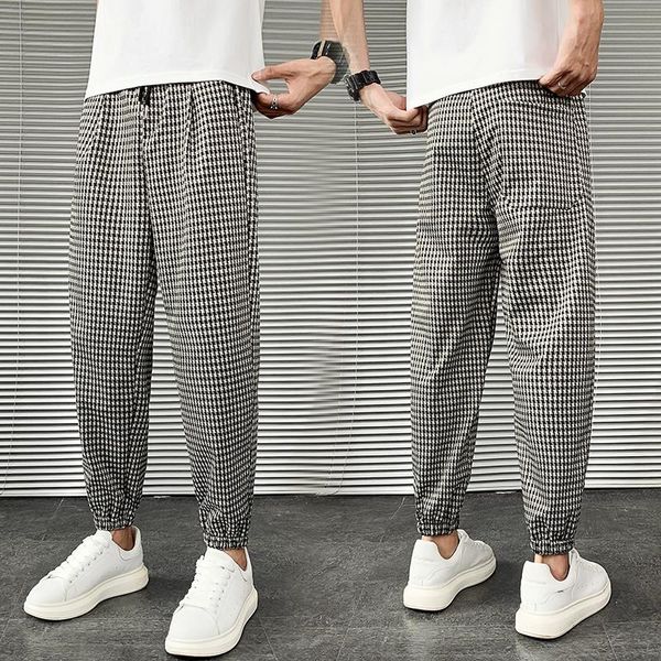 men's pants summer thin casual fashion cotton retro plaid men streetwear korean loose harem mens trousers m-3xl, Black
men's pants summer thin casual fashion cotton retro plaid men streetwear korean loose harem mens trousers m-3xl, Black
