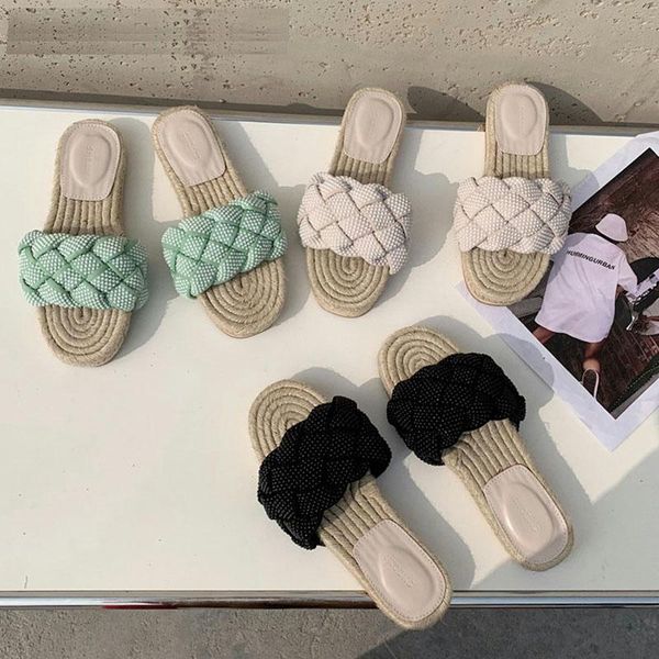 slippers 2021 summer women slipper brand weave ladies sandal shoes flat casual slides beach flip flops house sandalias mujer, Black
slippers 2021 summer women slipper brand weave ladies sandal shoes flat casual slides beach flip flops house sandalias mujer, Black