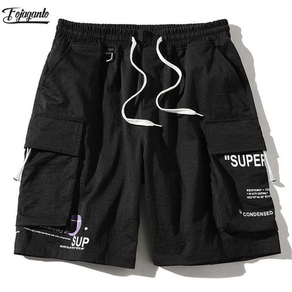 fojaganto summer cargo shorts men trend brand men's high street drawstring knee length pants print casual male 210714, White;black
fojaganto summer cargo shorts men trend brand men's high street drawstring knee length pants print casual male 210714, White;black