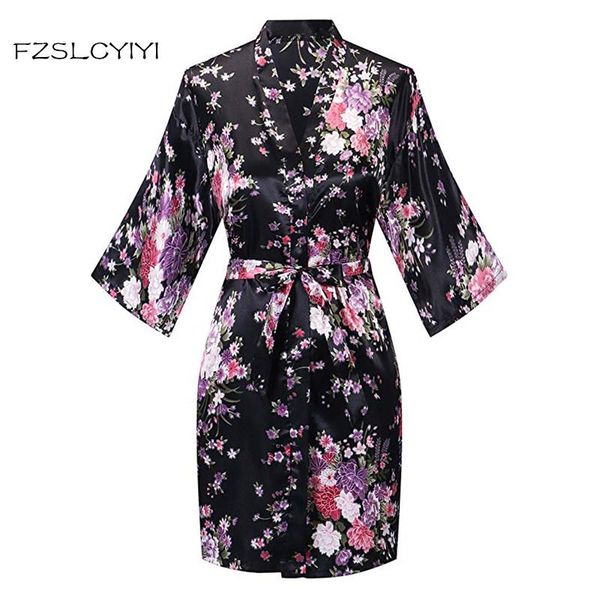 women's sleepwear fzslcyiyi black print women home dress bride bridesmaid wedding dressing gown mini robe kimono bathrobe satin nightwe, Black;red
women's sleepwear fzslcyiyi black print women home dress bride bridesmaid wedding dressing gown mini robe kimono bathrobe satin nightwe, Black;red