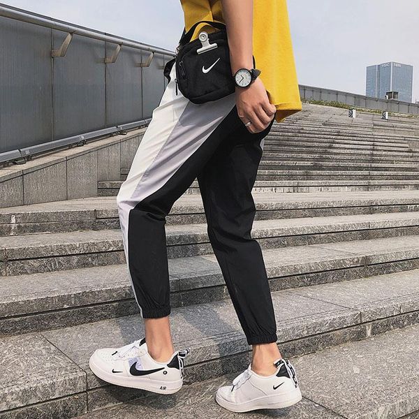 men's summer streetwear hip hop letter print harem pants mens casual ankle-length trousers sweatpants, Black
men's summer streetwear hip hop letter print harem pants mens casual ankle-length trousers sweatpants, Black