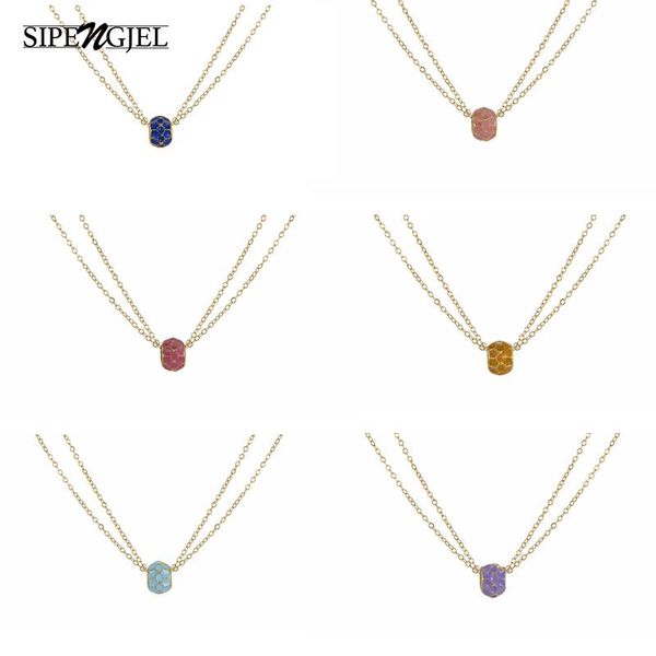 chains sipengjel fashion enamel beads women's neckalce on the neck colorful pendant for women christmas jewelry, Silver
chains sipengjel fashion enamel beads women's neckalce on the neck colorful pendant for women christmas jewelry, Silver