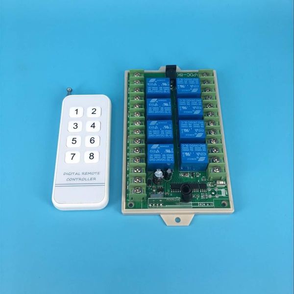 smart home control 8 channels wireless remote 12v 5v multi-function receiving controller 24v relay motor switch with no com nc 1000m range
smart home control 8 channels wireless remote 12v 5v multi-function receiving controller 24v relay motor switch with no com nc 1000m range