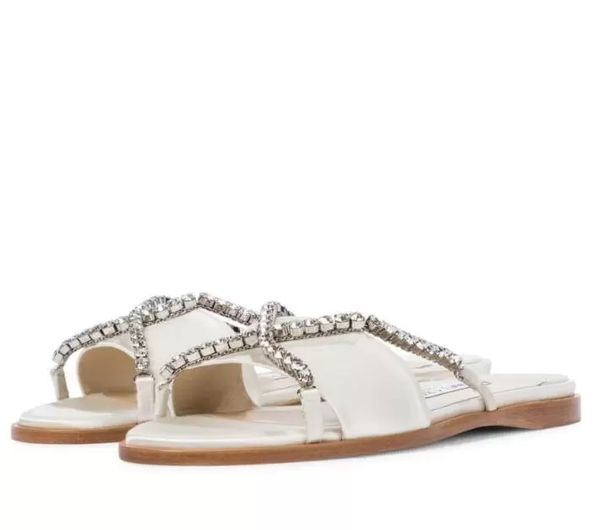 famous summer aadi crystal cross-strap sandals mules white leather women slipper crystals strap slides elegant beach slides slip on comfort, Black
famous summer aadi crystal cross-strap sandals mules white leather women slipper crystals strap slides elegant beach slides slip on comfort, Black